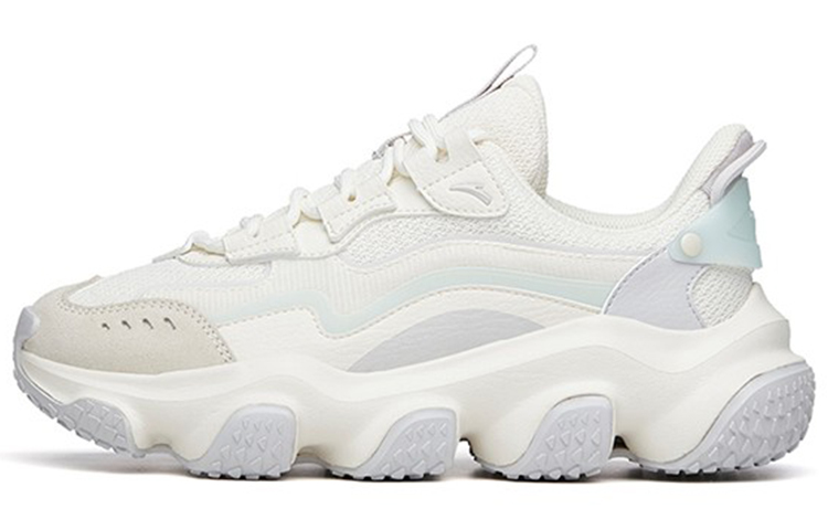 Anta Life Collection Continent White 2.0 Cushioned Slip-Resistant Low-Top Chunky Sneakers Women's White Gray Green