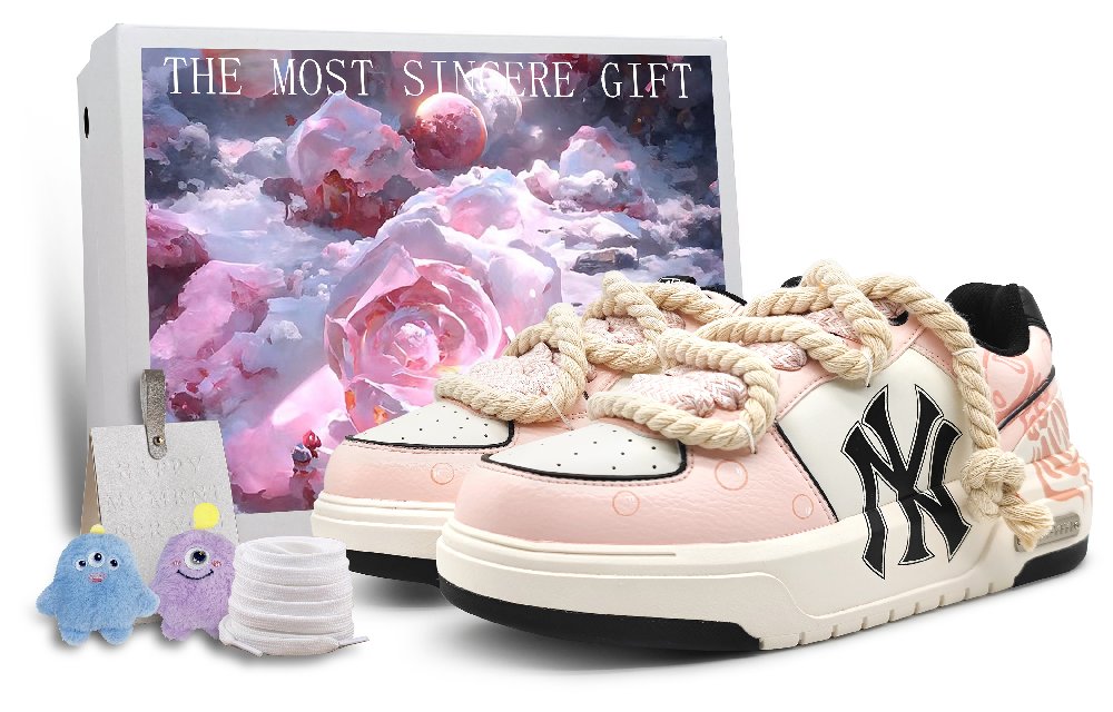 MLB Chunky Liner Low-Top Skateboard Shoes Unisex Pink