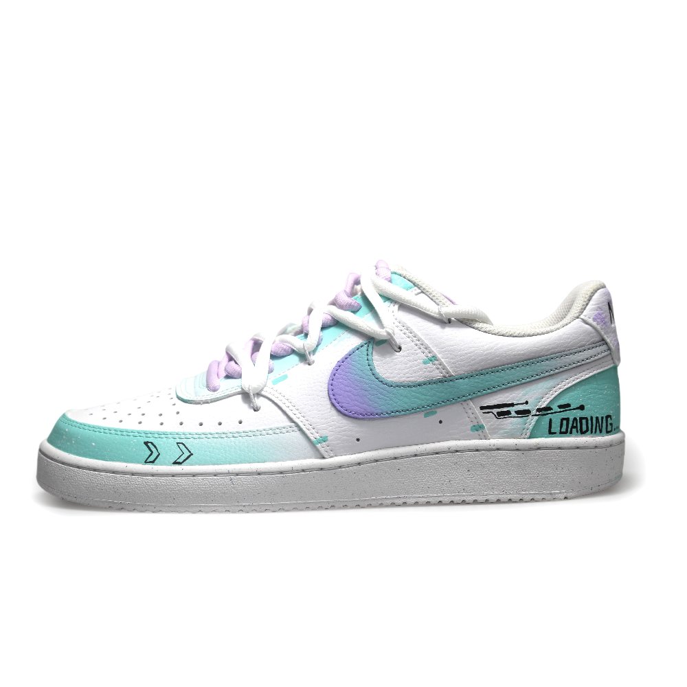 Nike Court Vision 1 Cyberpunk Anti Slip Wear Resistant Low Top Skateboard Shoes Men's White
