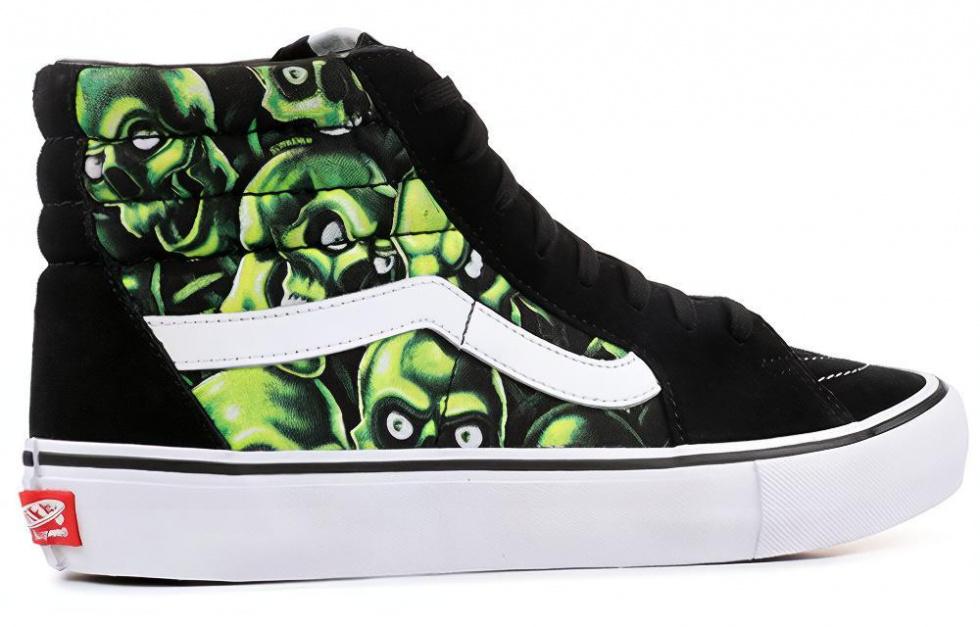 Supreme X Vans SK8 Hi Glow-In-The-Dark Skull Pile купить в интернет-магазине Yoocart с быстрой доставкой по России.