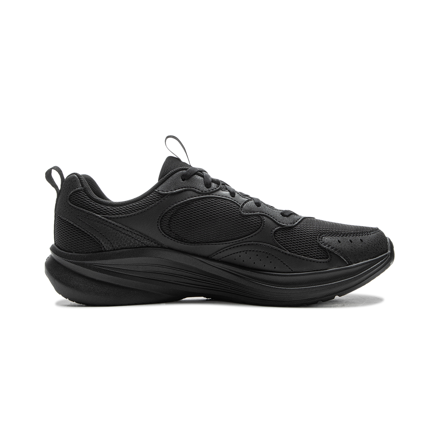 LiNing Light Breeze V2 Shock Absorbers Slip Resistant Abrasion Resistant Low top Casual Running Shoes Men's Black