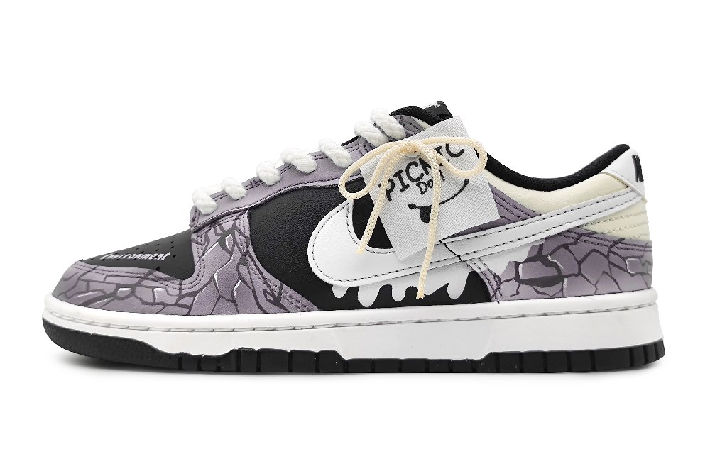 Nike Dunk Skateboard Shoes Women's Low-Top Black/Yellow