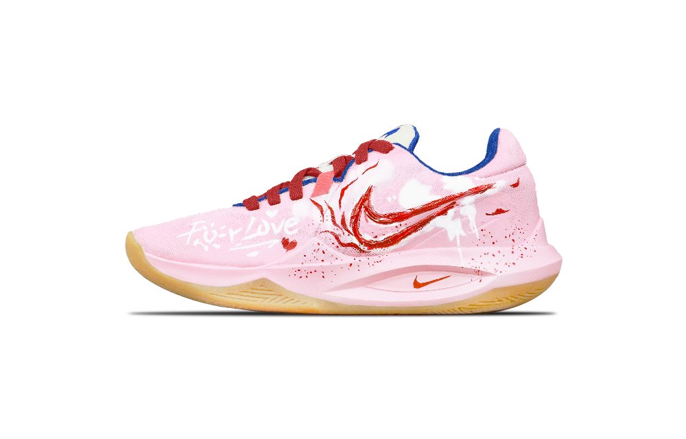 Nike Precision 6 Rose Love Cushioning Slip Resistant Abrasion Resistant Breathable Low Top Basketball Shoes Men's Pink