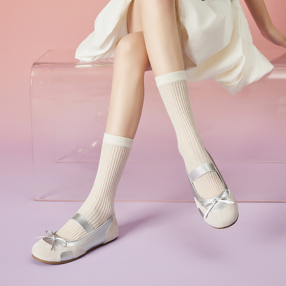 EBLAN Mary Jane Shoes Women's Silver купить в интернет-магазине Yoocart с быстрой доставкой по России.