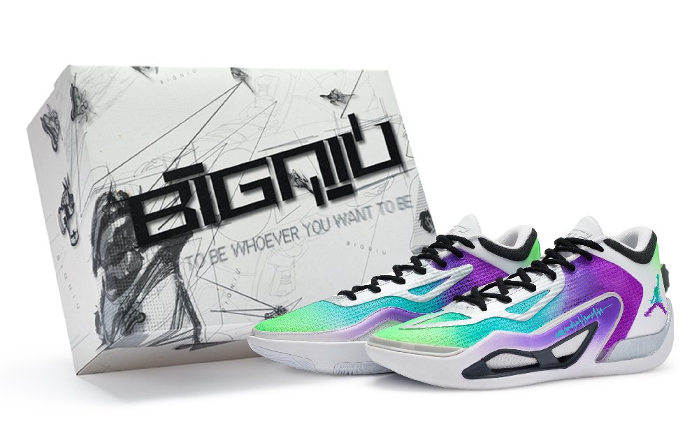 Jordan Tatum 1 Cushioning Anti-Slip And Wear-Resistant Low-Top Basketball Shoes Men's Green Purple And White