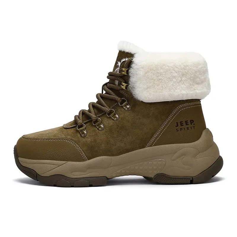 JEEP SPIRIT Short Snow Boots Men's Caramel Brown