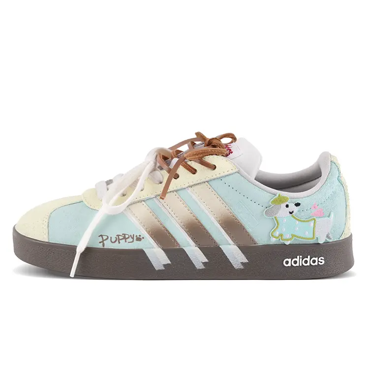 Adidas VL COURT 2.0 Low top Skateboard Shoes Unisex Blue Yellow