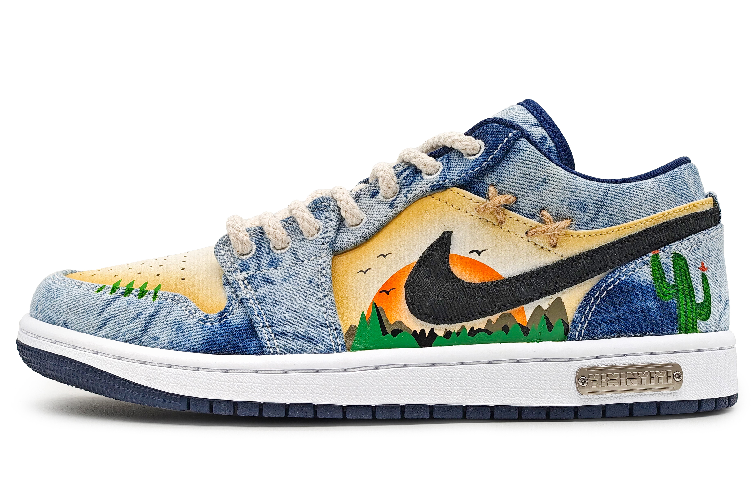 Jordan Air Jordan 1 Mid-Top Vintage Basketball Shoes Men's Blue купить в интернет-магазине Yoocart с быстрой доставкой по России.