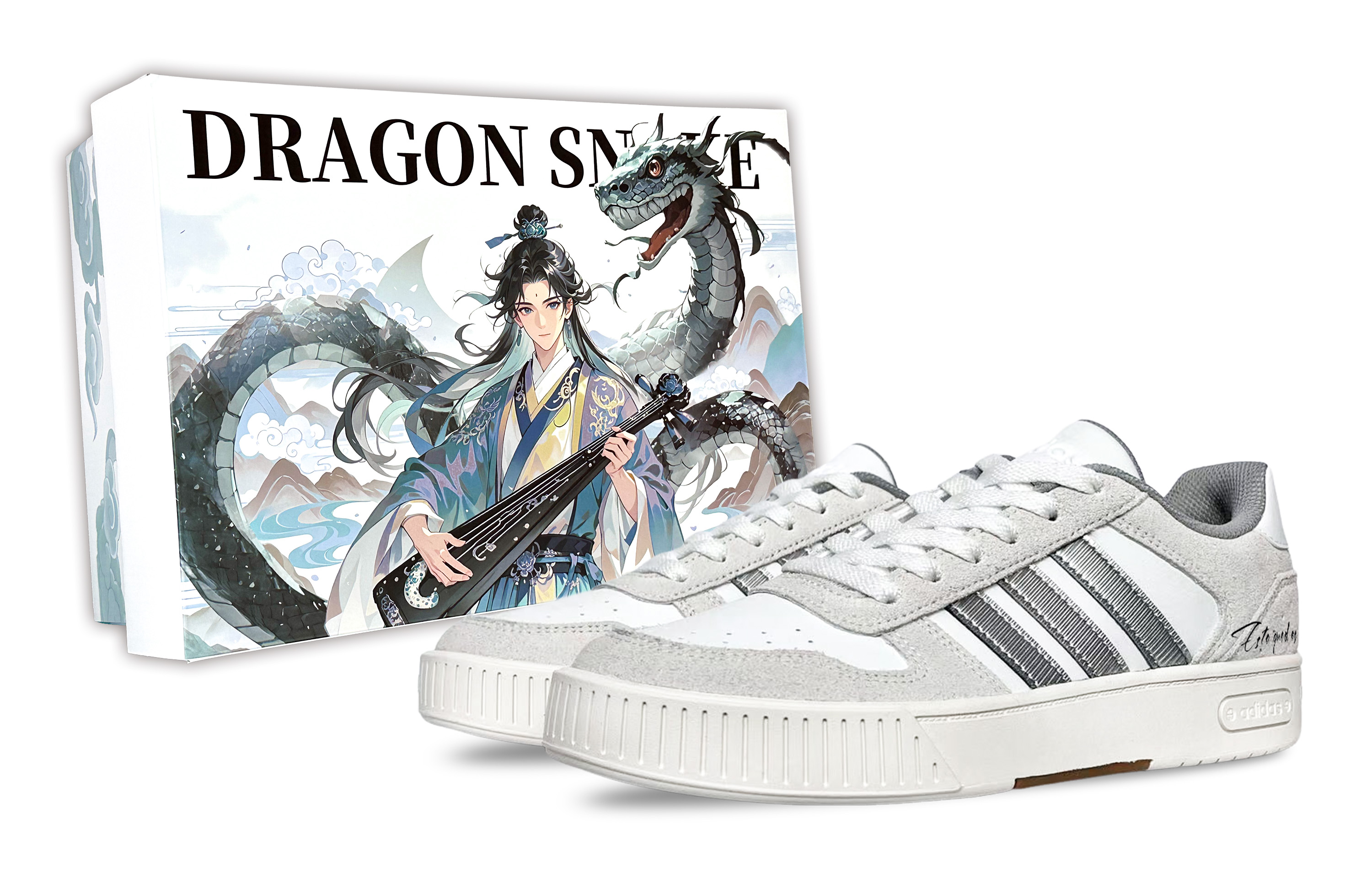 Adidas Neo D PAD Classic Fairyland, Clear, Special Packaging Low top Skateboard Shoes Unisex Ecru Silver