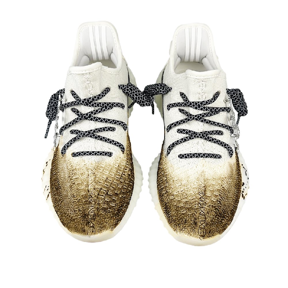 Adidas Originals Yeezy Boost 350 V2 Abrasion-Resistant Low-Top Casual Shoes Unisex White Brown