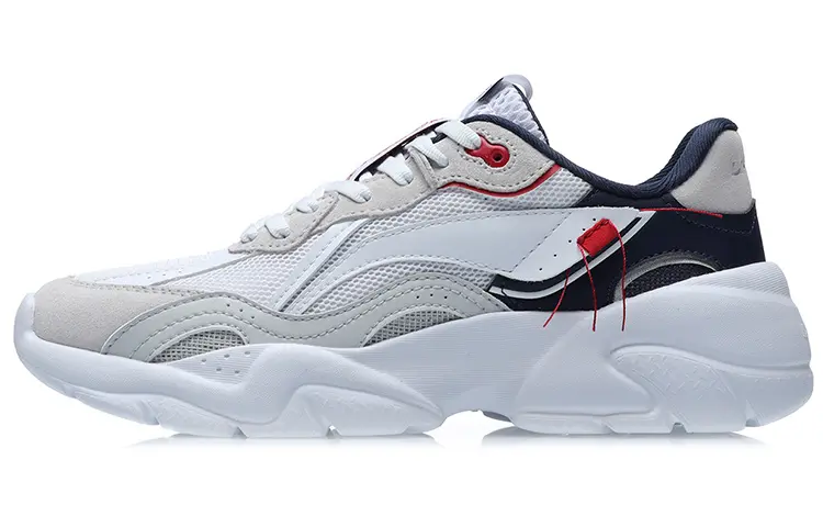 LiNing Low top Running Shoes Women's White Blue Red
