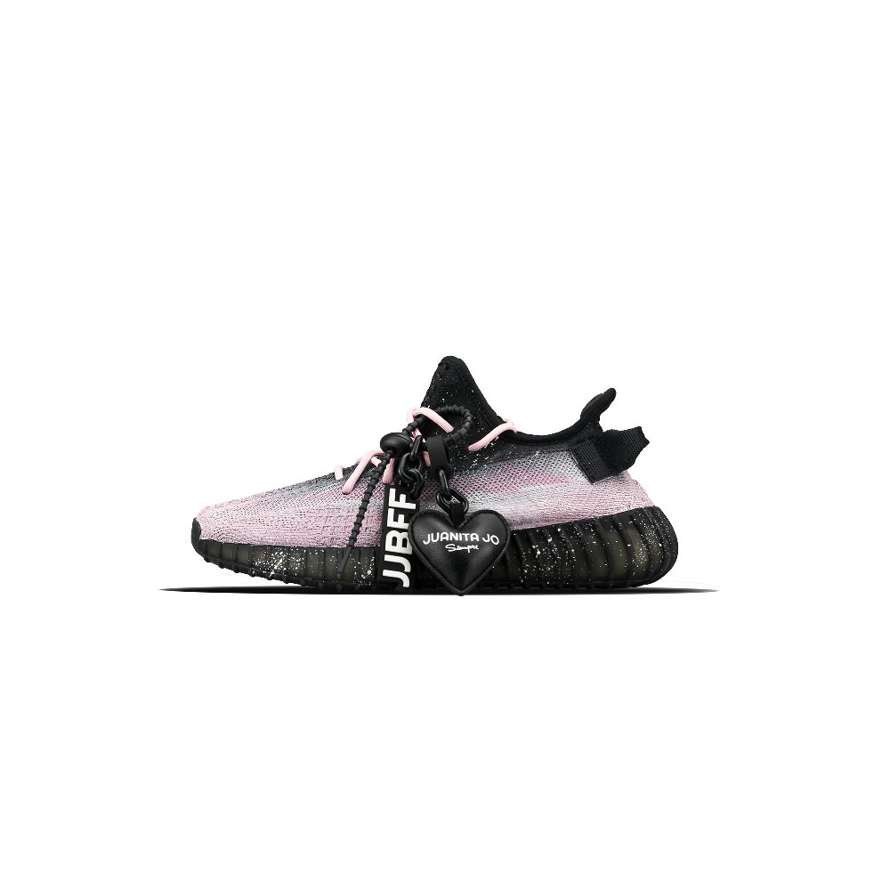 Adidas Originals Yeezy Boost 350 V2 Galaxy Magpie Bridge 2.0 Black Warrior Low Top Casual Shoes Unisex Black Pink White