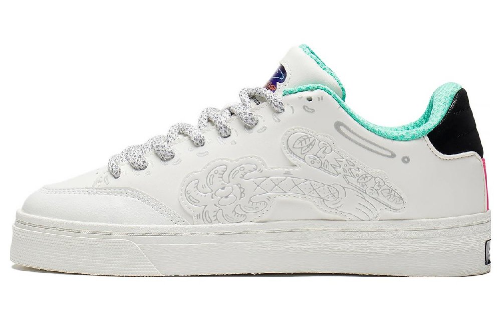 Steven Harrington X LiNing Skateboard Shoes Men's Low top Snow White