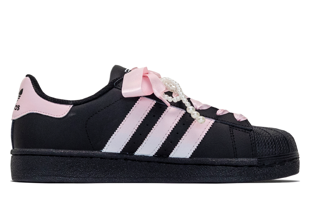 Adidas Originals Superstar 2 Abrasion Resistant Low Top Skateboard Shoes Women's Light Pink