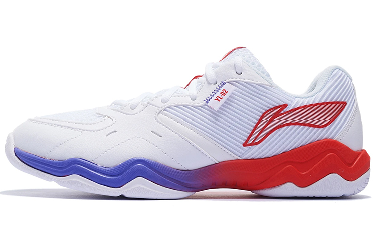 LiNing Sound Waves 2 Cushioned Slip Resistant Abrasion Resistant Low Top Badminton Shoes Unisex Standard White