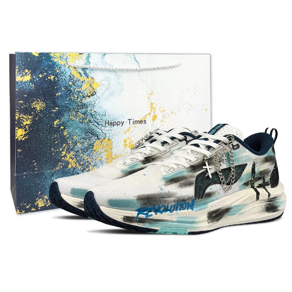 LINING Red Hare 8 Running Shoes Men's Low top White Blue