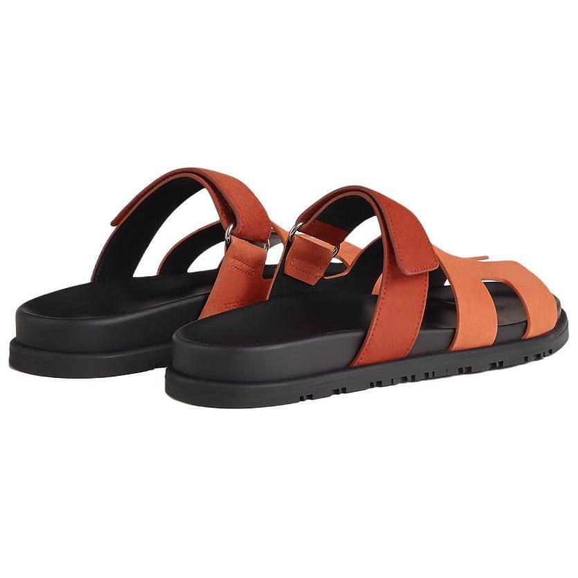 HERMES Chypre Slide Slippers Women's Orange
