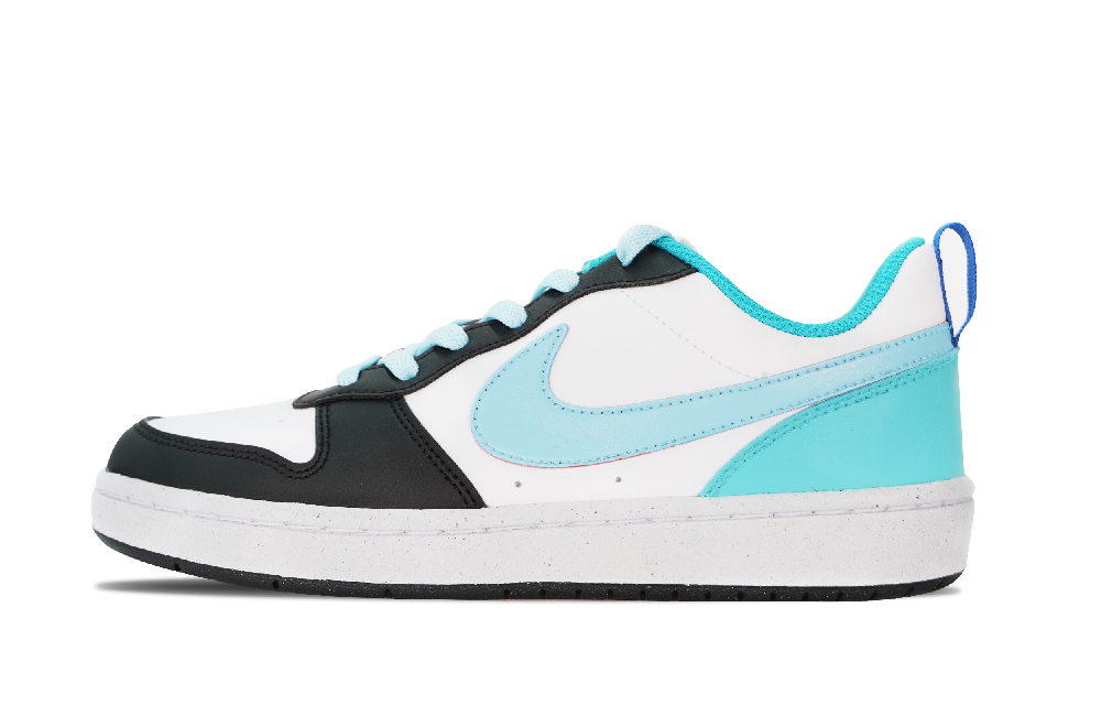 Nike Court Borough Skateboard Shoes Women's Low-Top White Blue