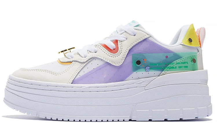 LiNing Wave Low-Top Skateboard Shoes Women's White Purple