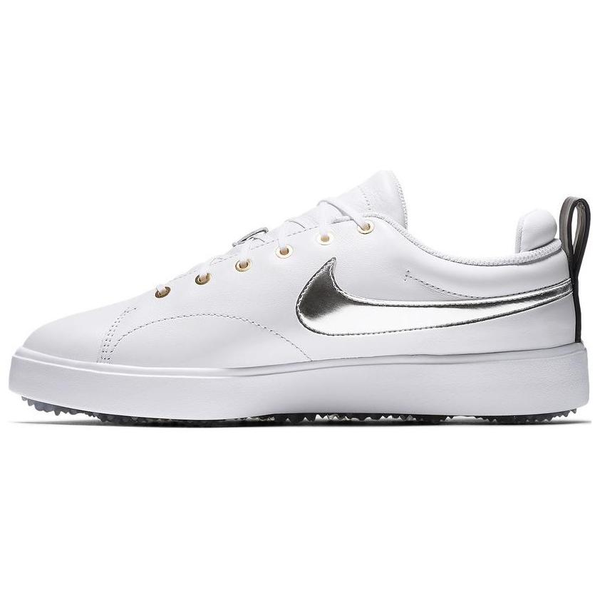 Nike Course Classic Golf Shoes Men Low-Top White Silver