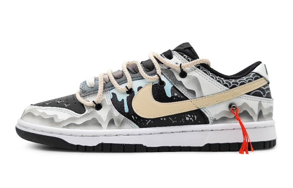 Nike Dunk Low Low-Top Skateboard Shoes GS Yellow Black