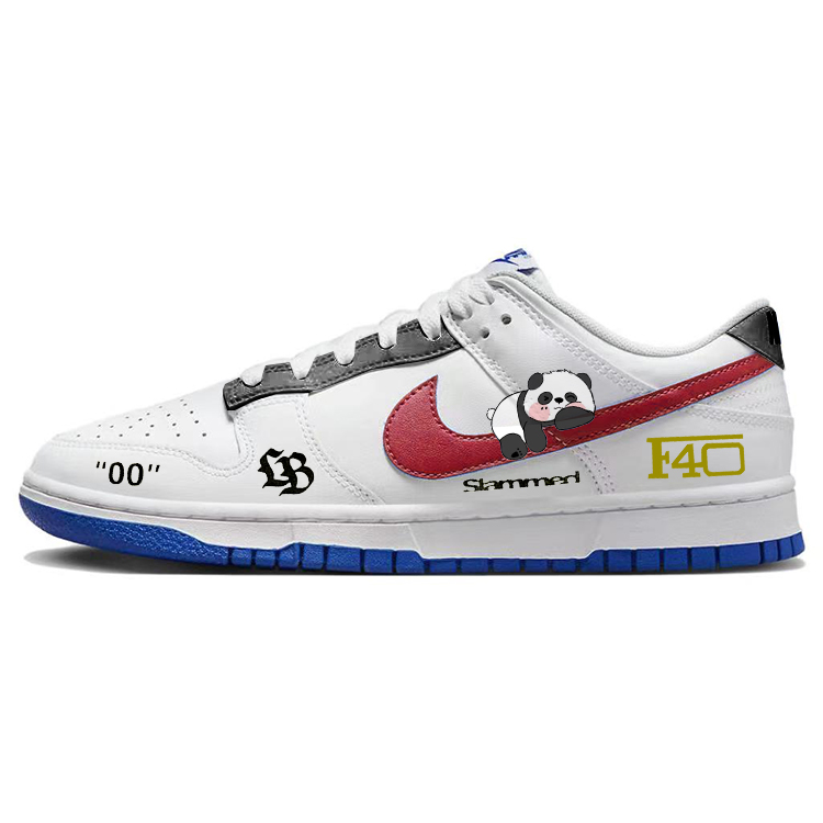 Nike Dunk Slip-Resistant Low-Top Skateboard Shoes Men's Blue White