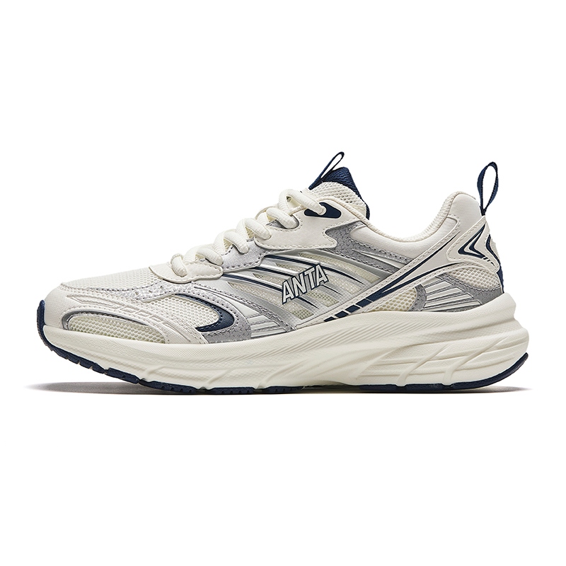 Anta Shock Absorbers Slip Resistant, Abrasion Resistant, Breathable Low Top Casual Running Shoes Women's White Blue