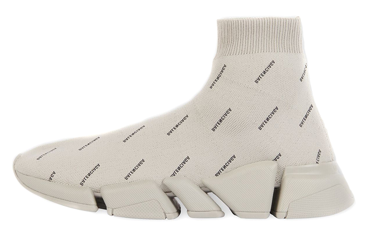 Balenciaga Speed Trainer 2.0 Allover Logo Beige Women's