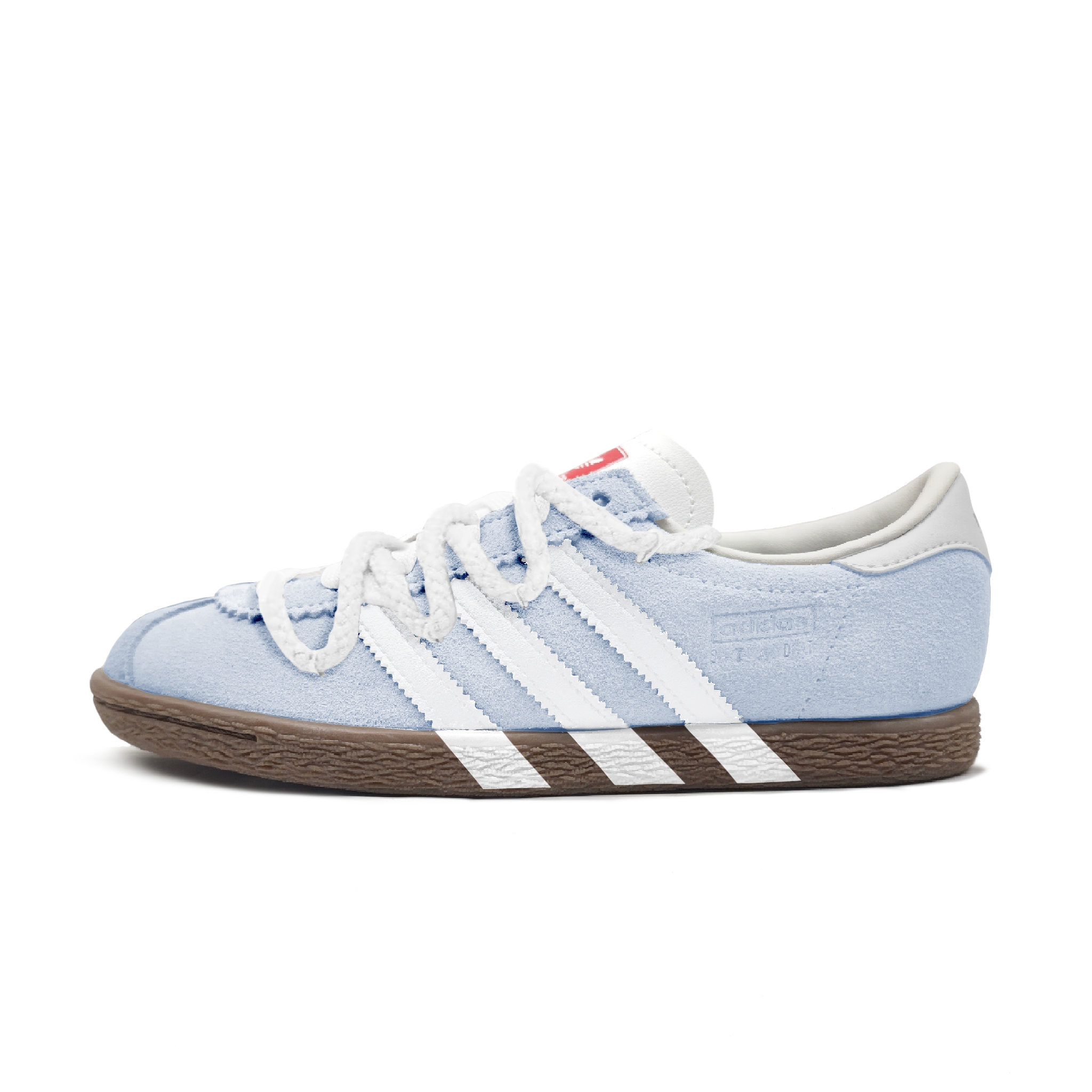 Adidas Originals Stadt Soft Blue Light Slip Resistant Low top Skateboard Shoes Unisex Light Blue