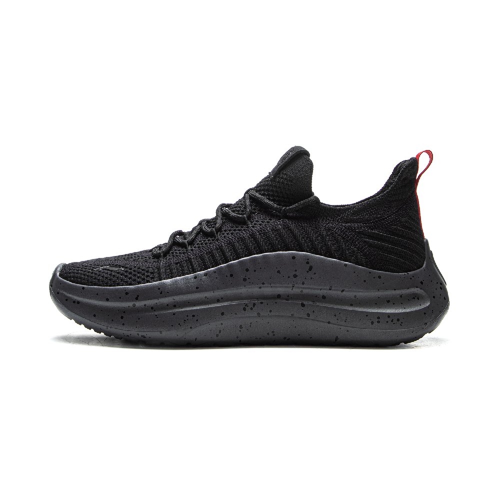 LiNing Cushioning, Slip Resistant, Abrasion Resistant, Lightweight, Rebound Low Top Casual Shoes Men's Black
