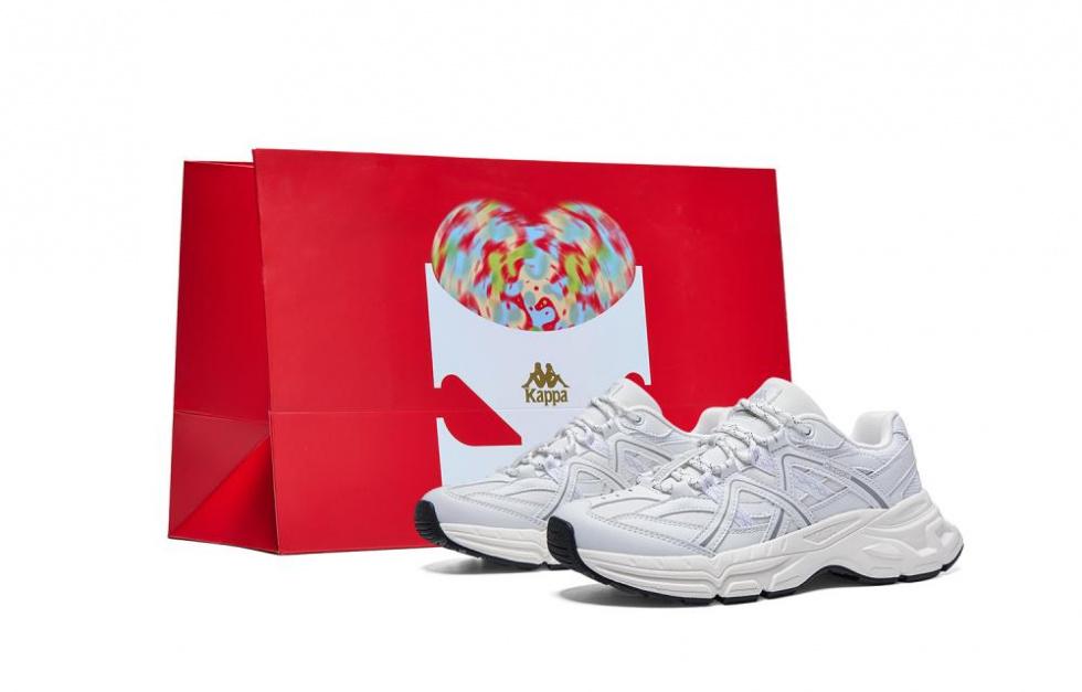 Kappa Venice Low Top Chunky Sneakers Unisex White Gray