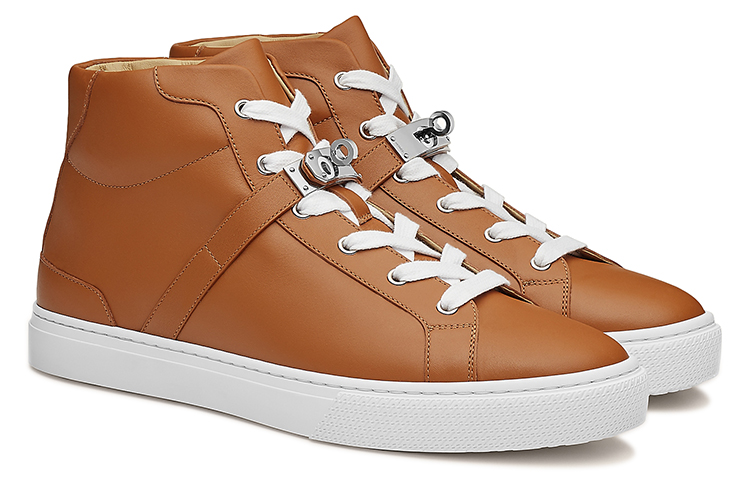 HERMES Daydream High Top Stylish Skateboarding Shoes Men's Brown