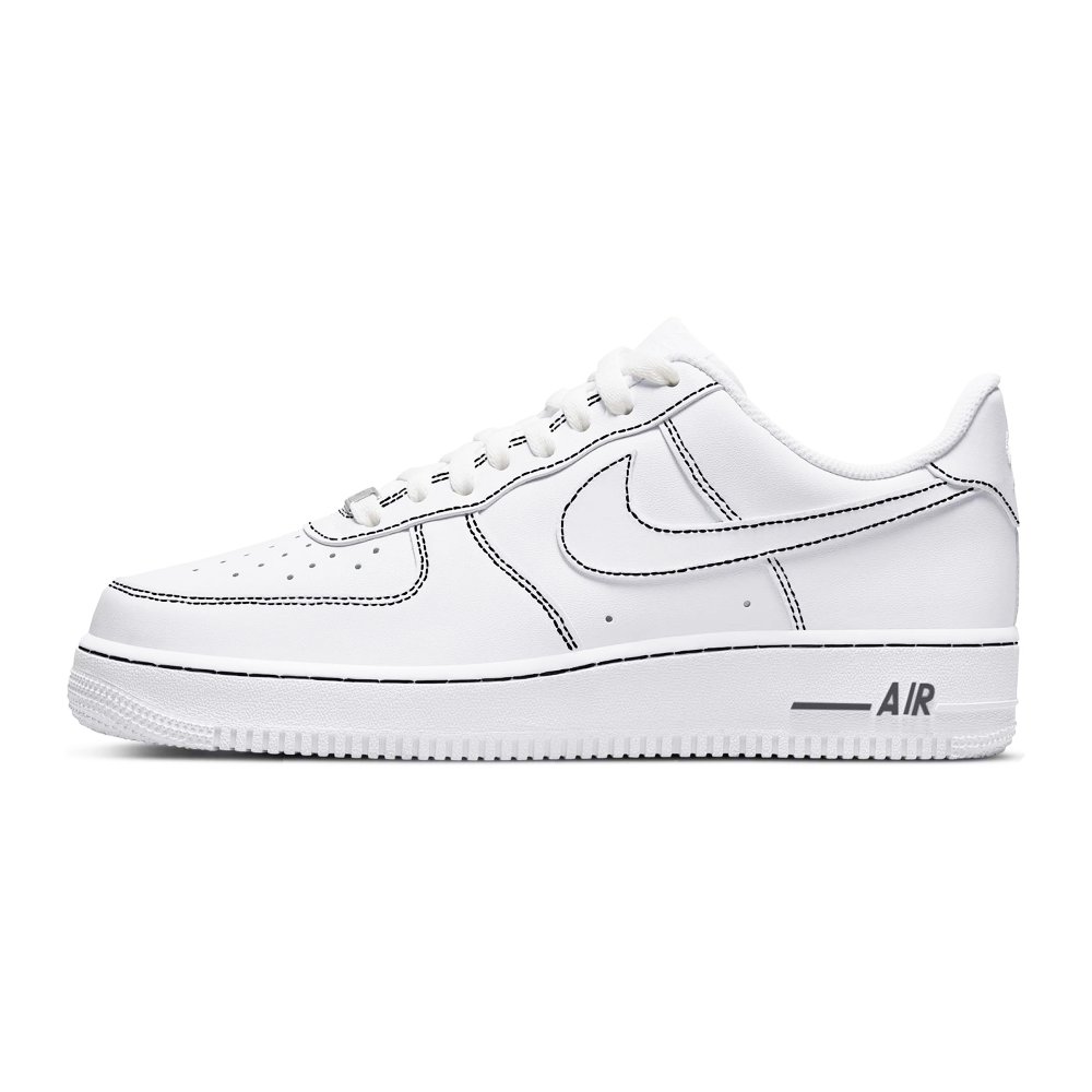 Nike Air Force 1 Space Thread Anti-Slip Wear-Resistant Low-Top Skateboard Shoes Men's White