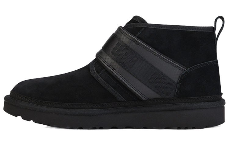 UGG Neumel Snapback Buckle Fleece Lined Snow Boots Black