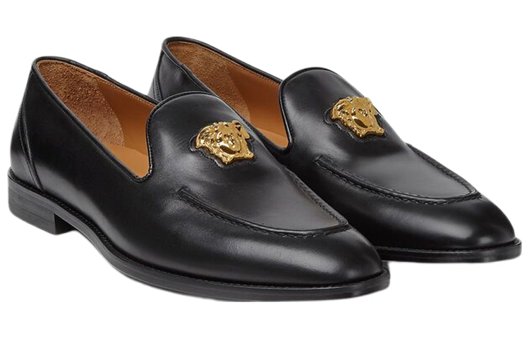 VERSACE La Medusa Slippers 'Black Gold' купить в интернет-магазине Yoocart с быстрой доставкой по России.
