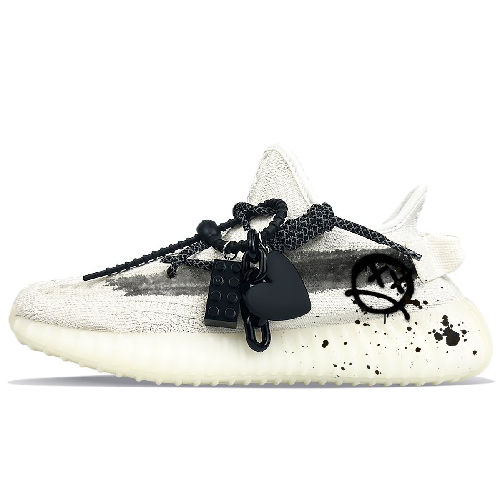 Adidas Originals Yeezy Boost 350 V2 Low-Top Casual Shoes Unisex Black White
