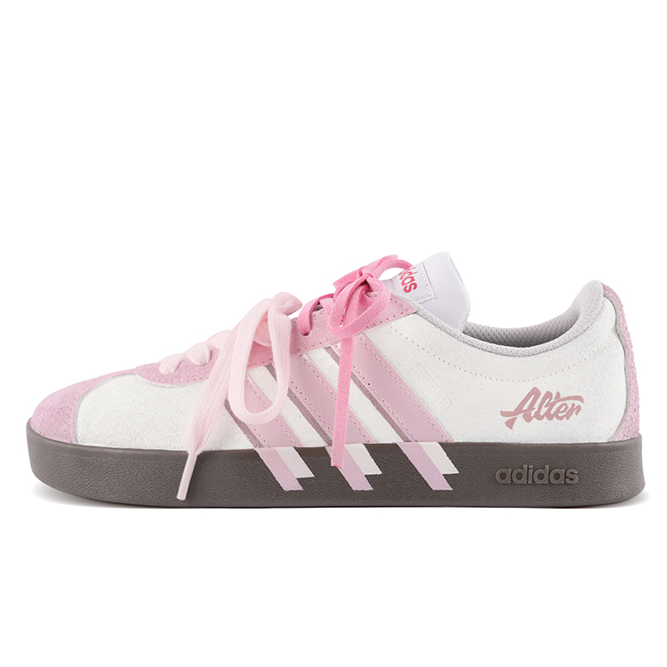 Adidas VL COURT 2.0 Cushioning, Wear Resistant Low top Skateboard Shoes Unisex Pink White