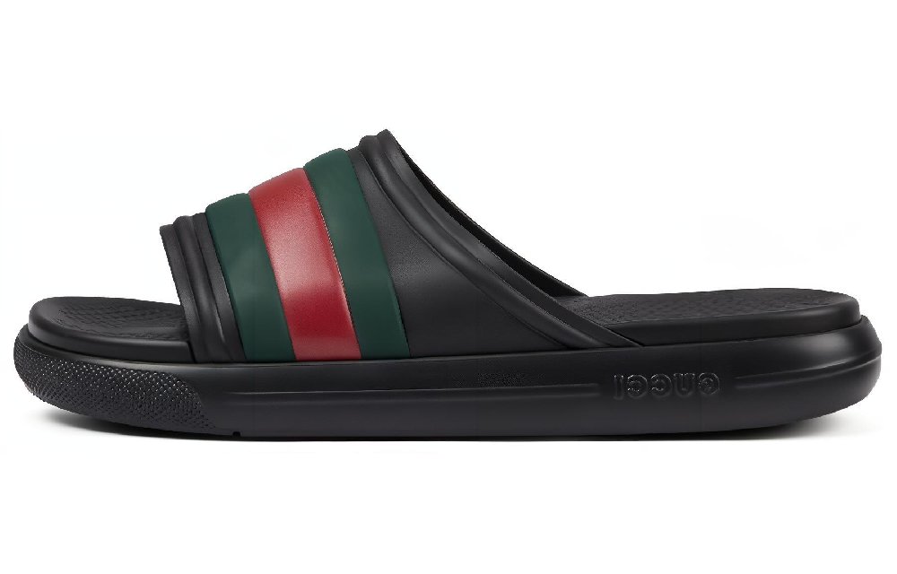 GUCCI Web Slide Sandal 'Black Green Red'