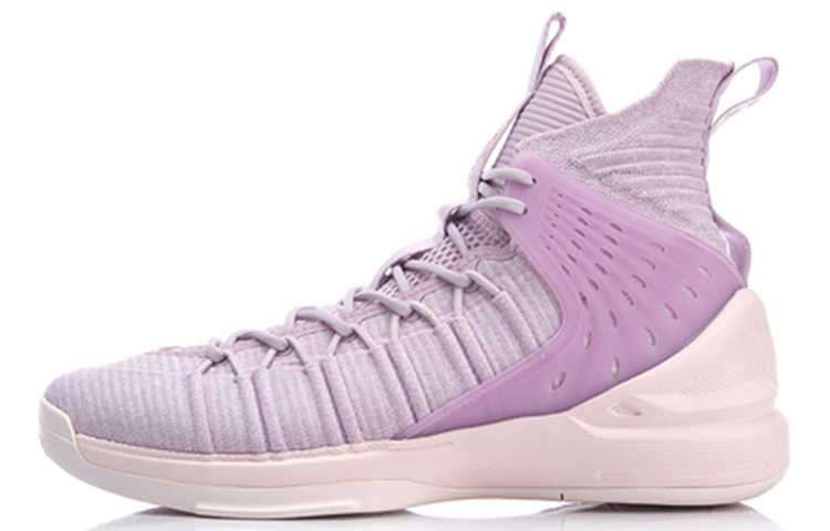 LINING Vintage Basketball Shoes Men's High top Pink Purple