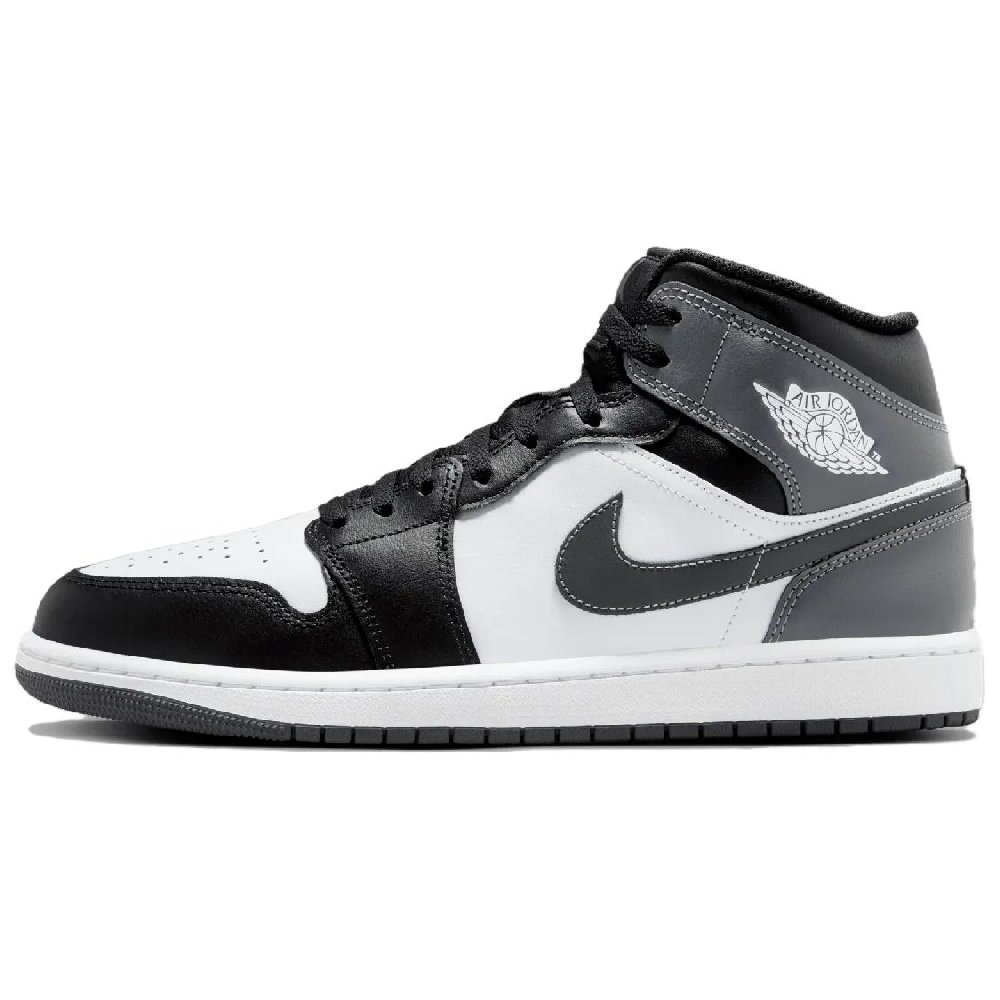 Jordan 1 Mid Black White Iron Grey