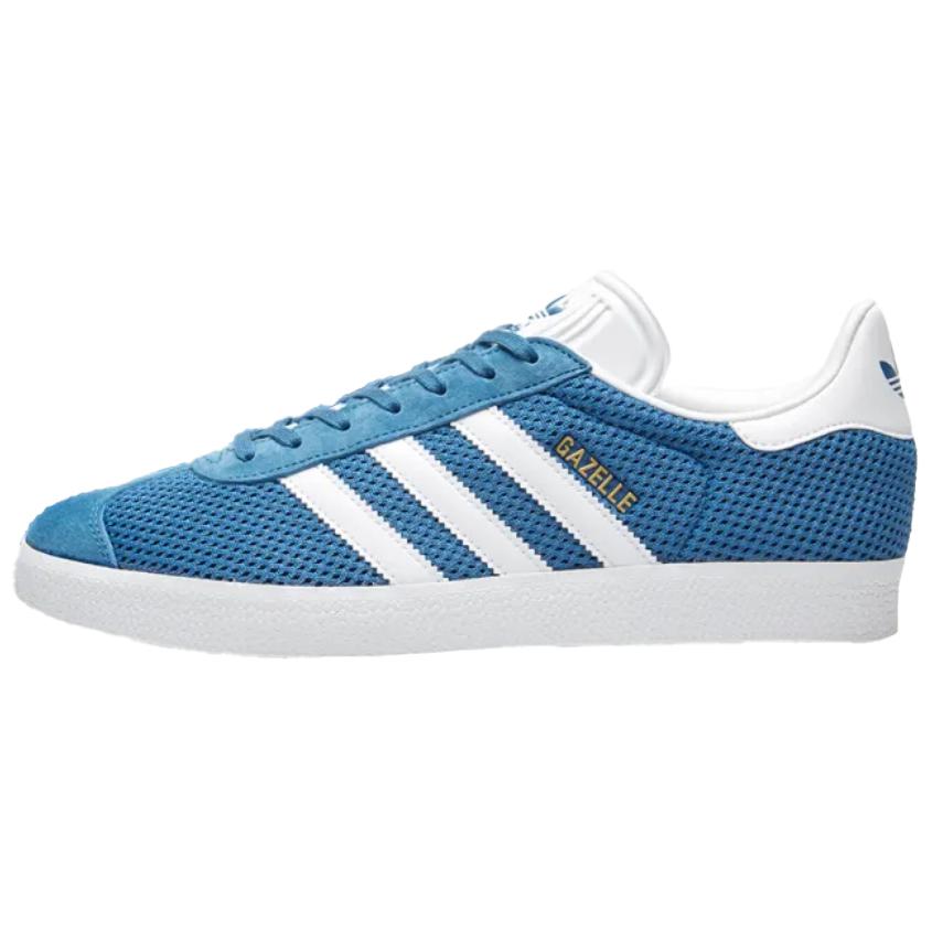 Adidas Originals GAZELLE Anti Slip Wear Resistant Low Top Skateboard Shoes Men's Blue White
