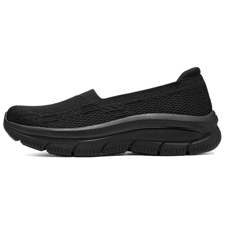 Skechers Cushioned Slip-Resistant Breathable Low-Top Casual Shoes Women's Black