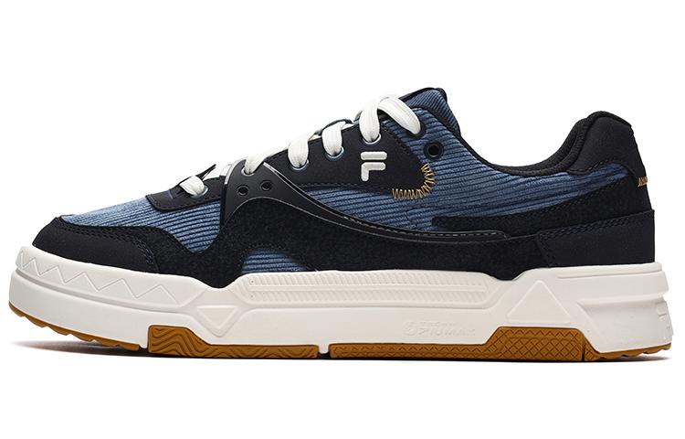 FILA FUSION BANK Anti-Slip And Wear-Resistant Height Increasing Low-Top Skateboard Shoes Men's Legend Blue Flint Stone