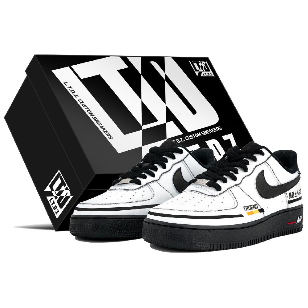 Nike Air Force 1 07 LTDZ Drift, Box Low Top Skateboard Shoes Unisex Black White