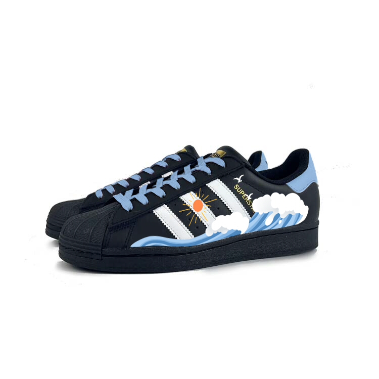 Adidas Originals SUPERSTAR Shell Head Slip-Resistant Low-Top Skateboard Shoes Unisex Black White купить в интернет-магазине Yoocart с быстрой доставкой по России.
