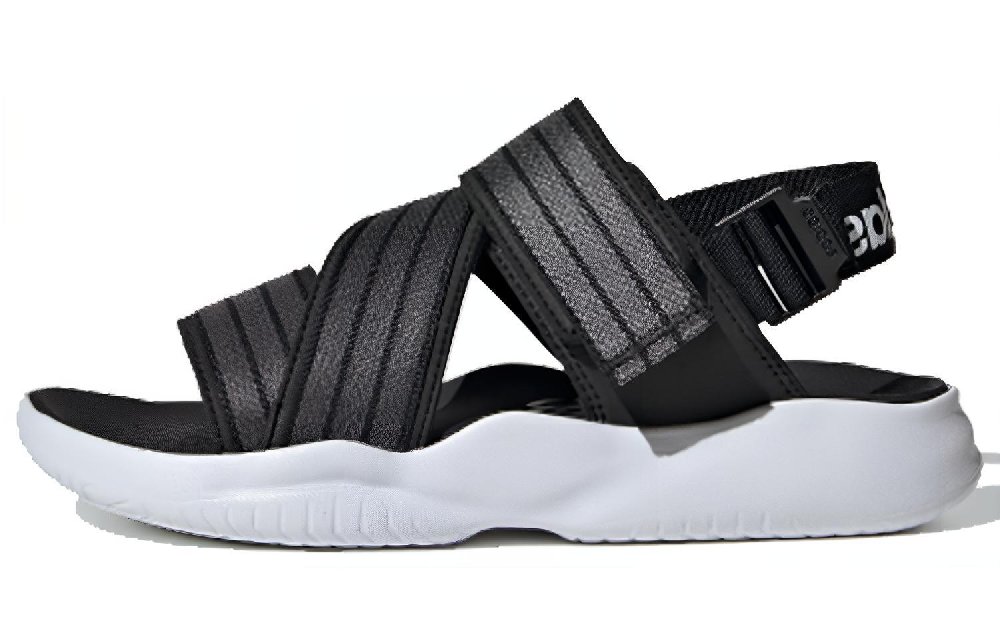 Adidas 90s Sandal Velcro Casual Black Gray White Sandals 'Black Grey White' Women's