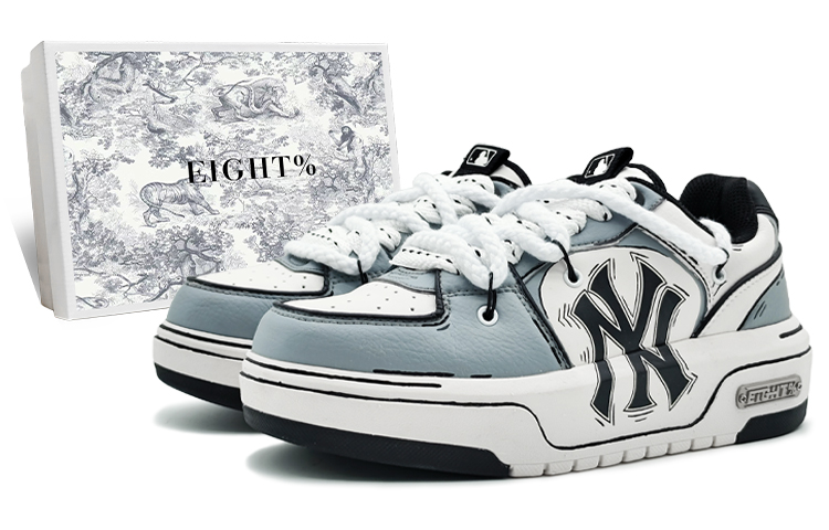 MLB Chunky Liner Low-Top Skateboard Shoes Unisex Blue Gray