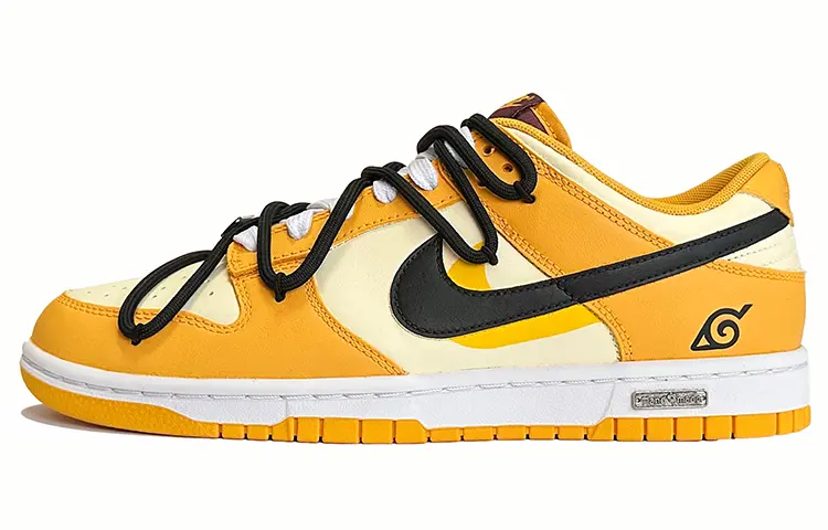 Nike Dunk Low Ninja Slip-Resistant Cushioning Lightweight Low-Top Skateboard Shoes Men's Yellow Black