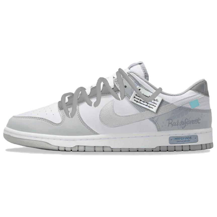 Nike Dunk Fern Shadow Dwelling Light Cushioning, Wear Resistant Low Top Skateboard Shoes Unisex Light Gray