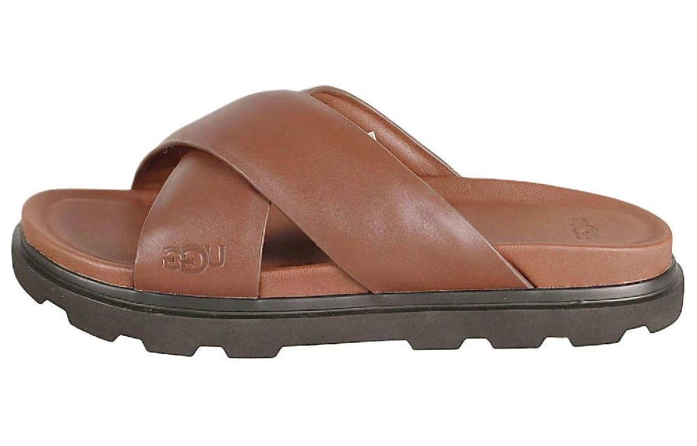 UGG Capitola Cross Slide Sandal Cognac